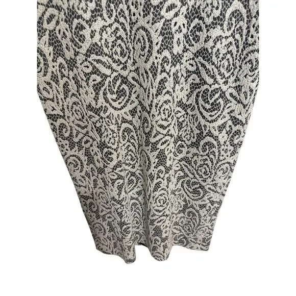 Alice+Olivia Lilia Lace Textured Plunge V Neck Midi Sheath Dress Summer - Picture 3 of 9